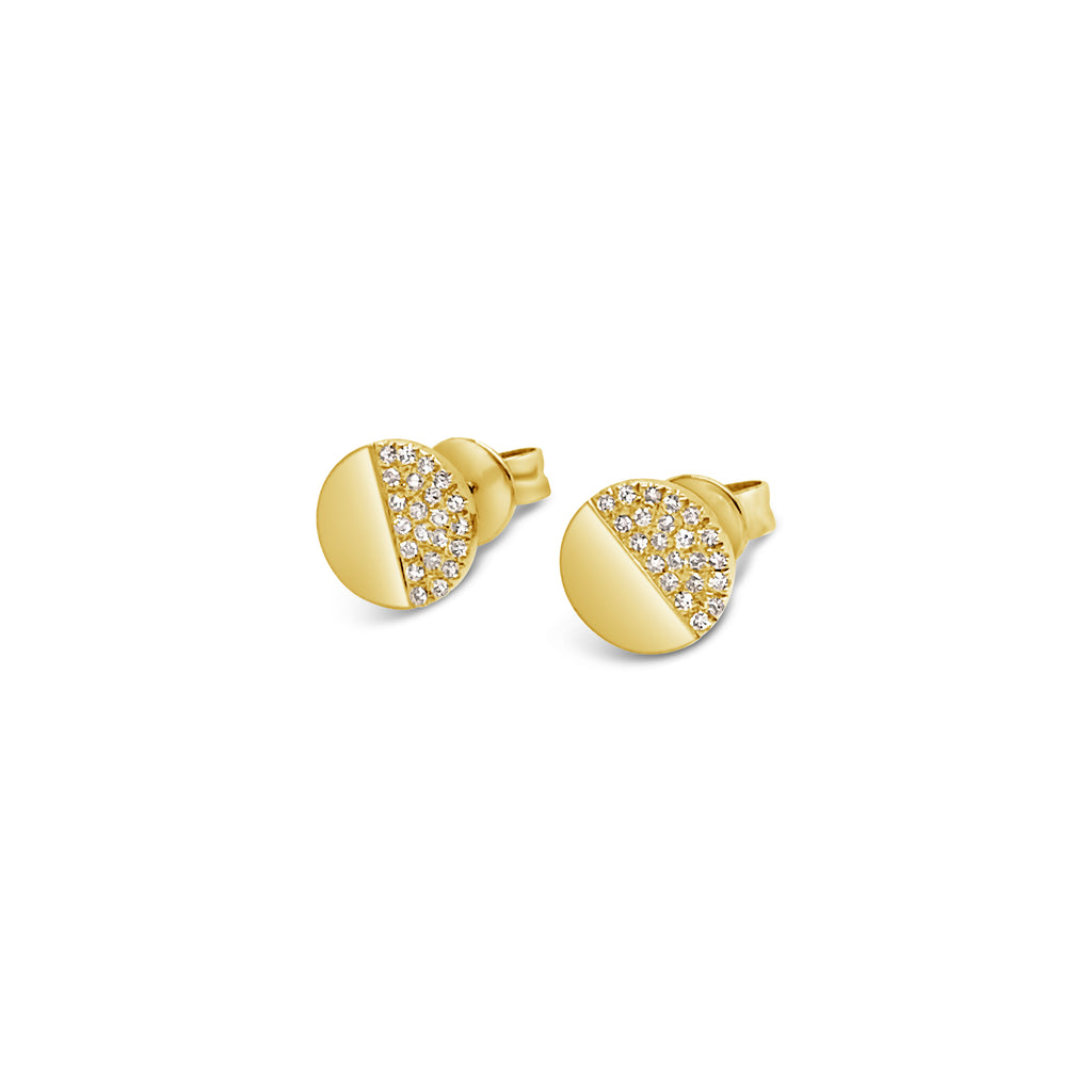 Gold and Pave Studs