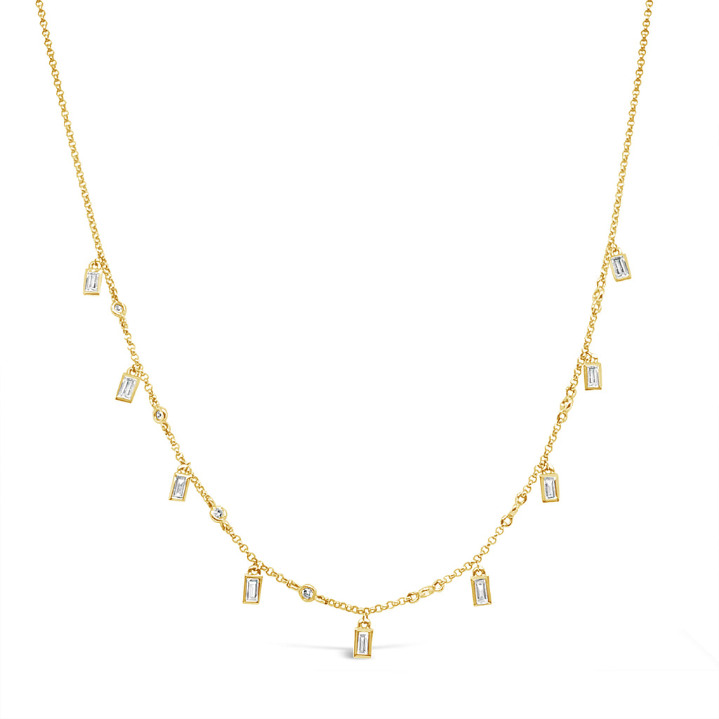 Diamond Baguette Necklace