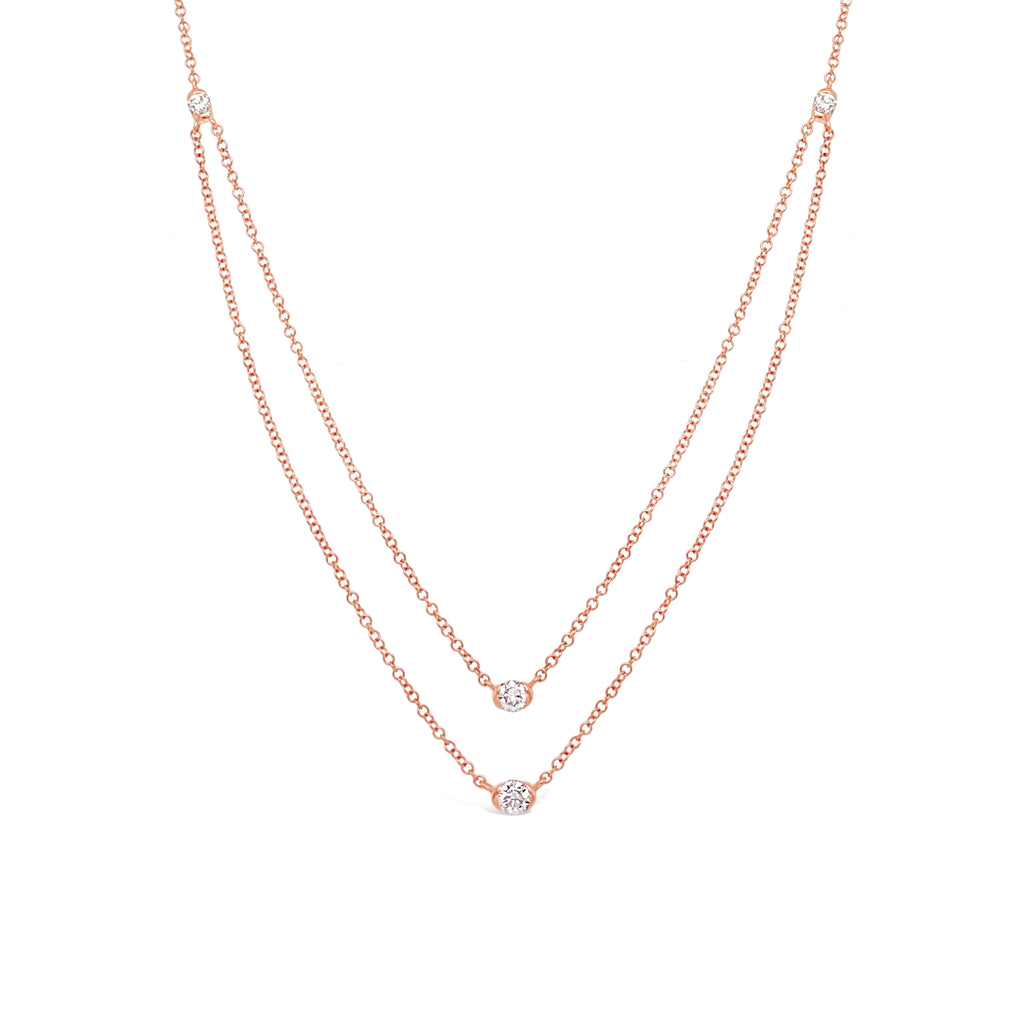 Diamond Double Layered Necklace