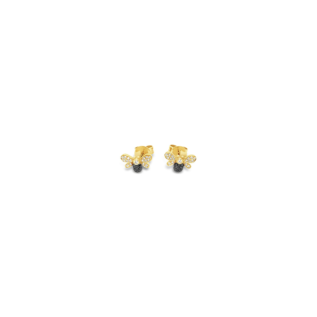 Diamond Honeybee Earrings