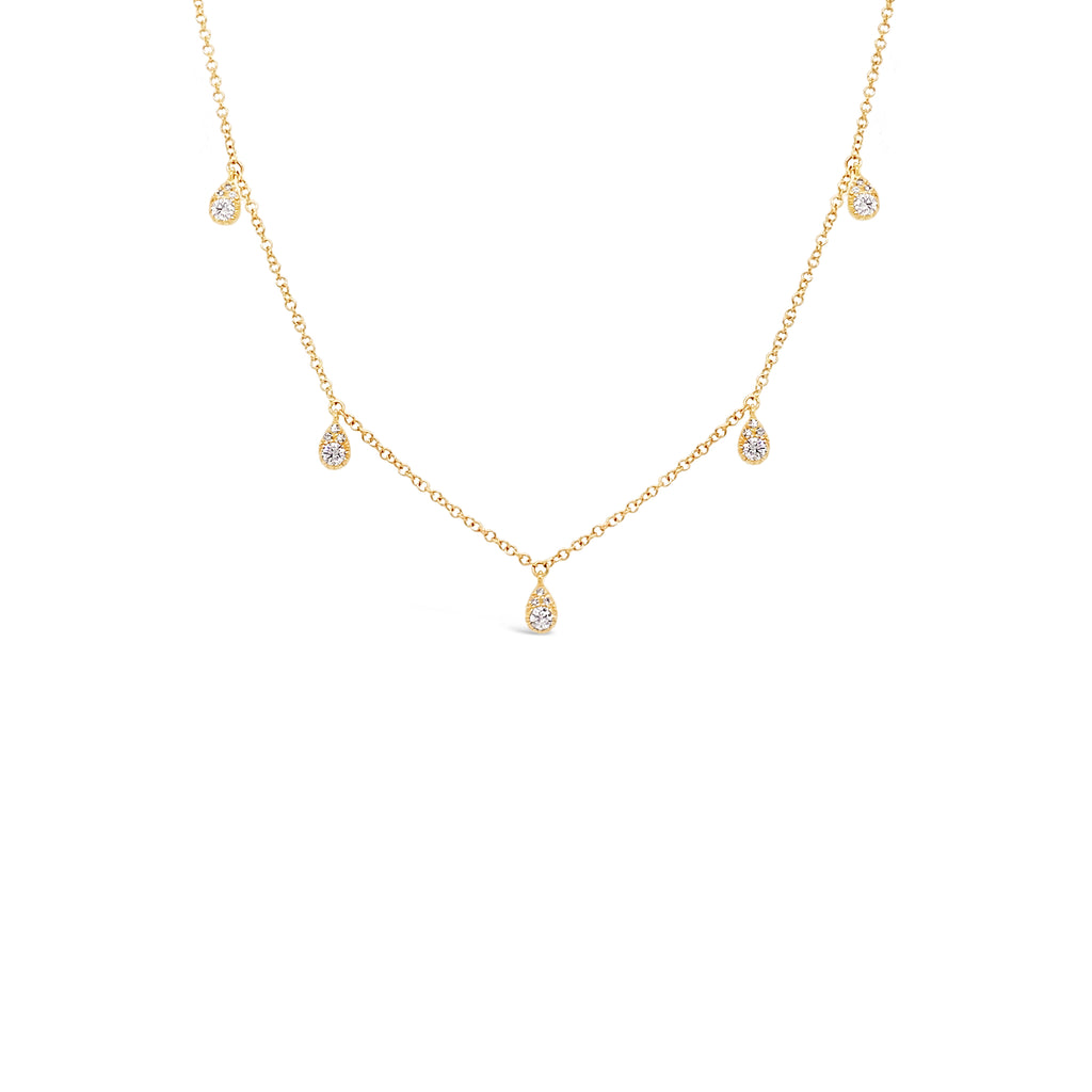 Diamond Multi Teardrop Necklace