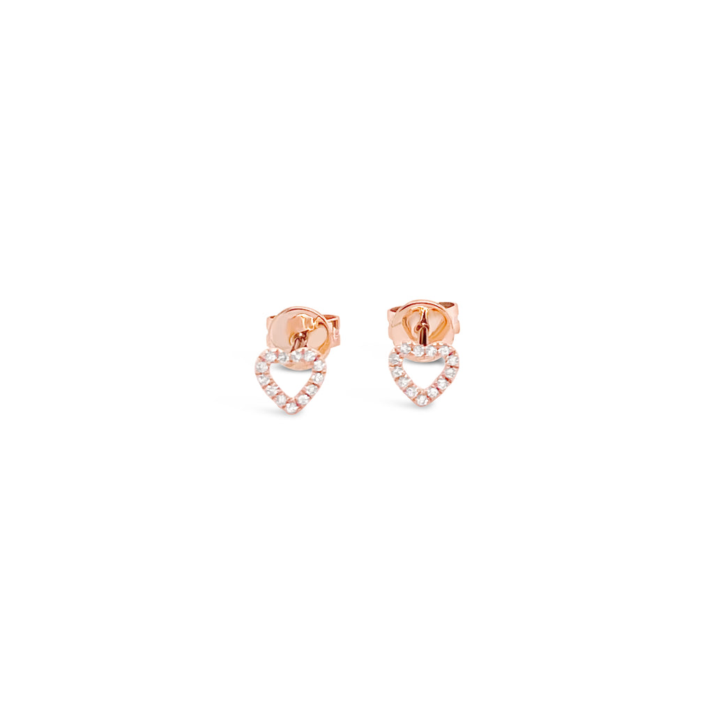 Diamond Open Heart Studs