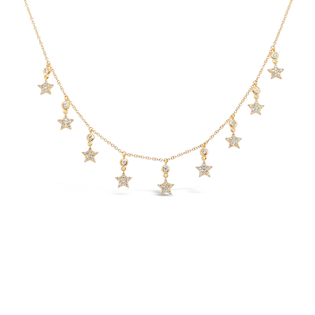 Diamond Star Drop Necklace