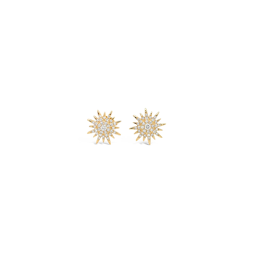 Diamond Sunburst Earrings