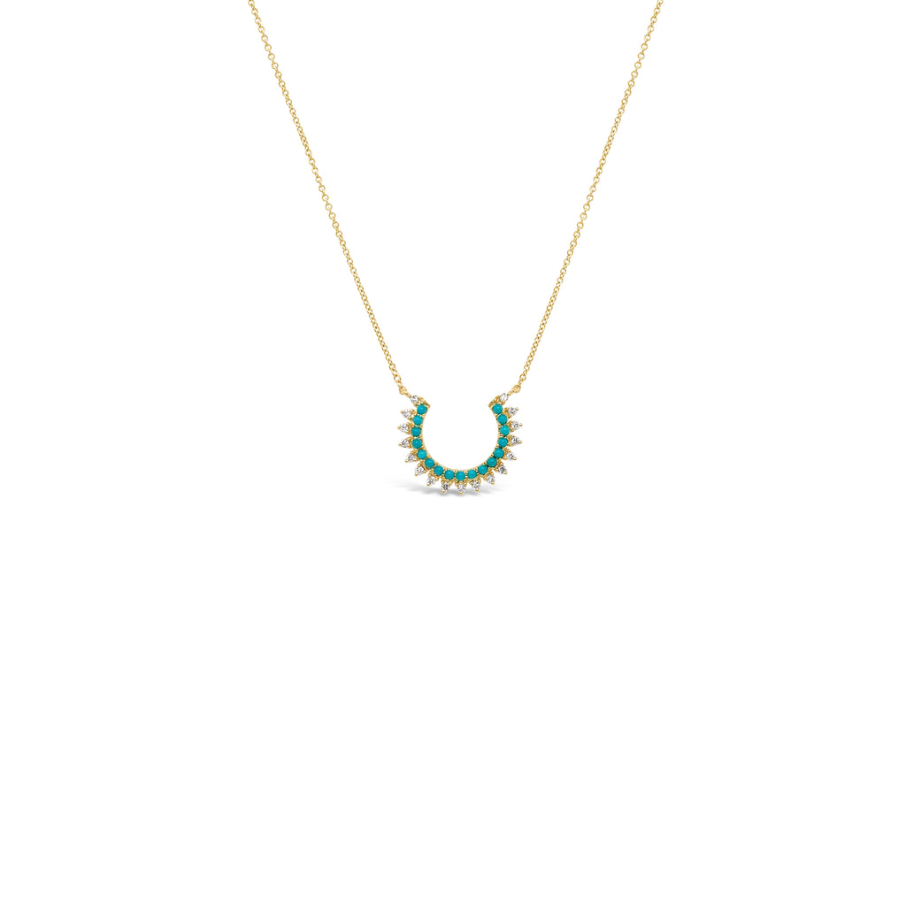 Diamond and Turquoise Tribal Necklace