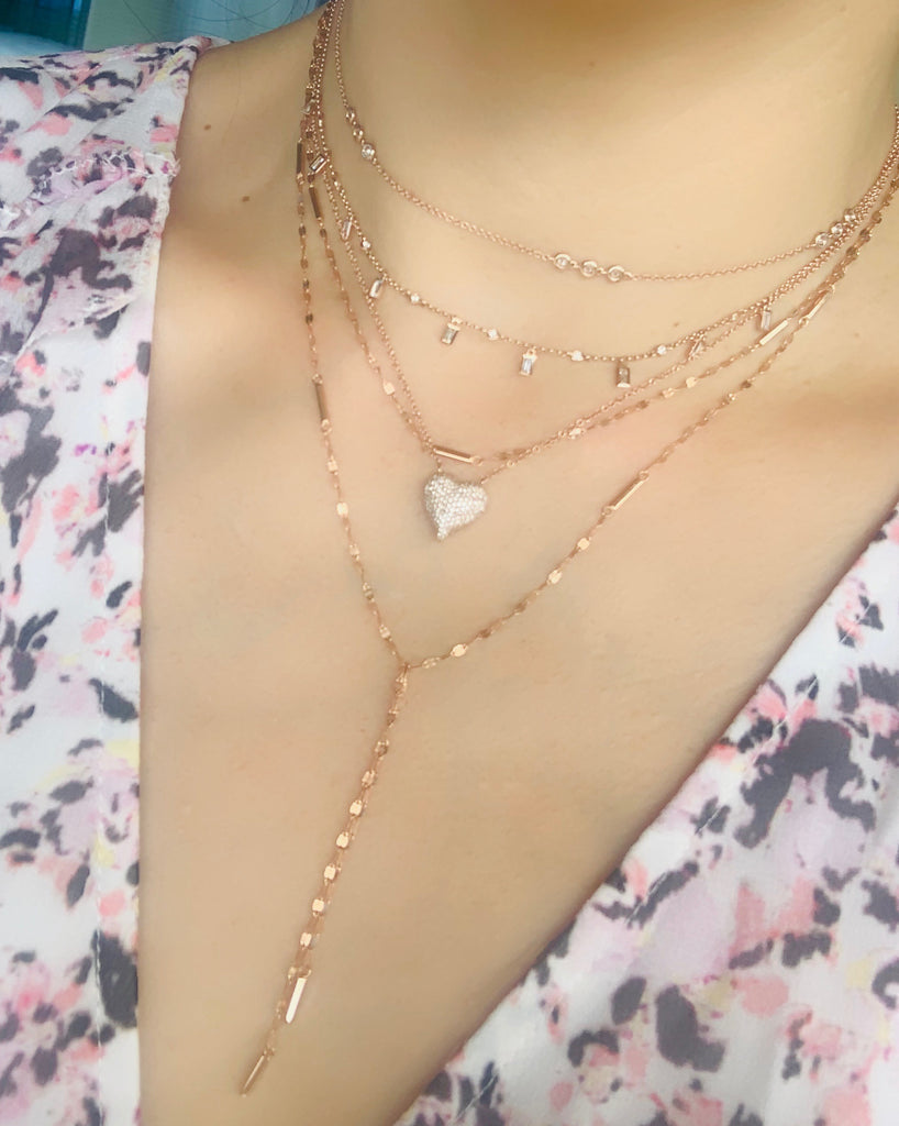 Diamond Baguette Necklace