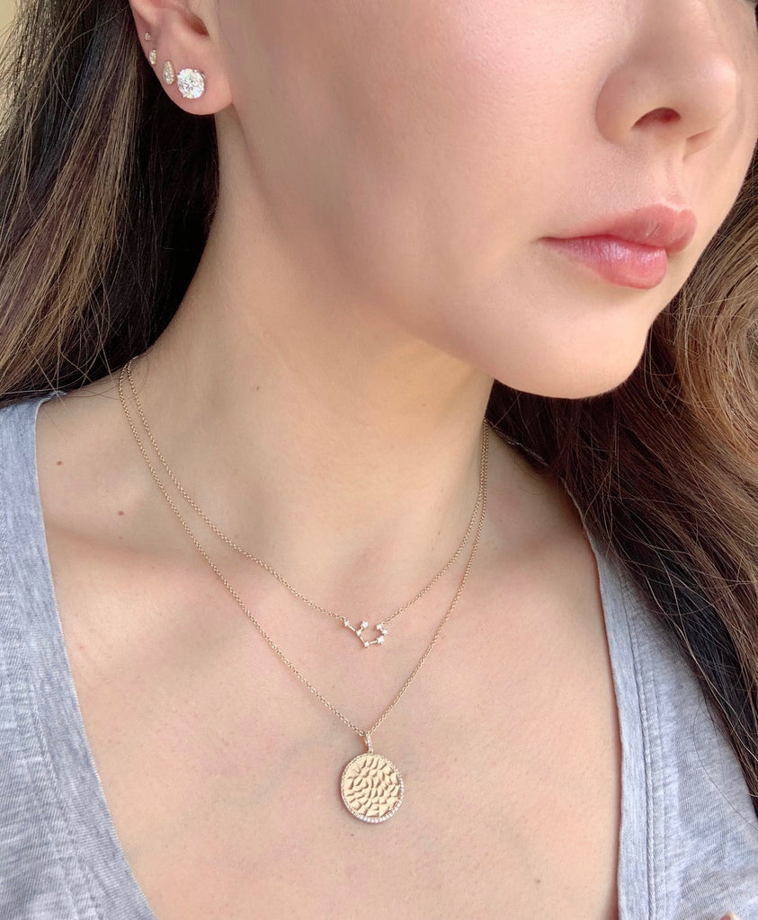 Diamond Coin Necklace