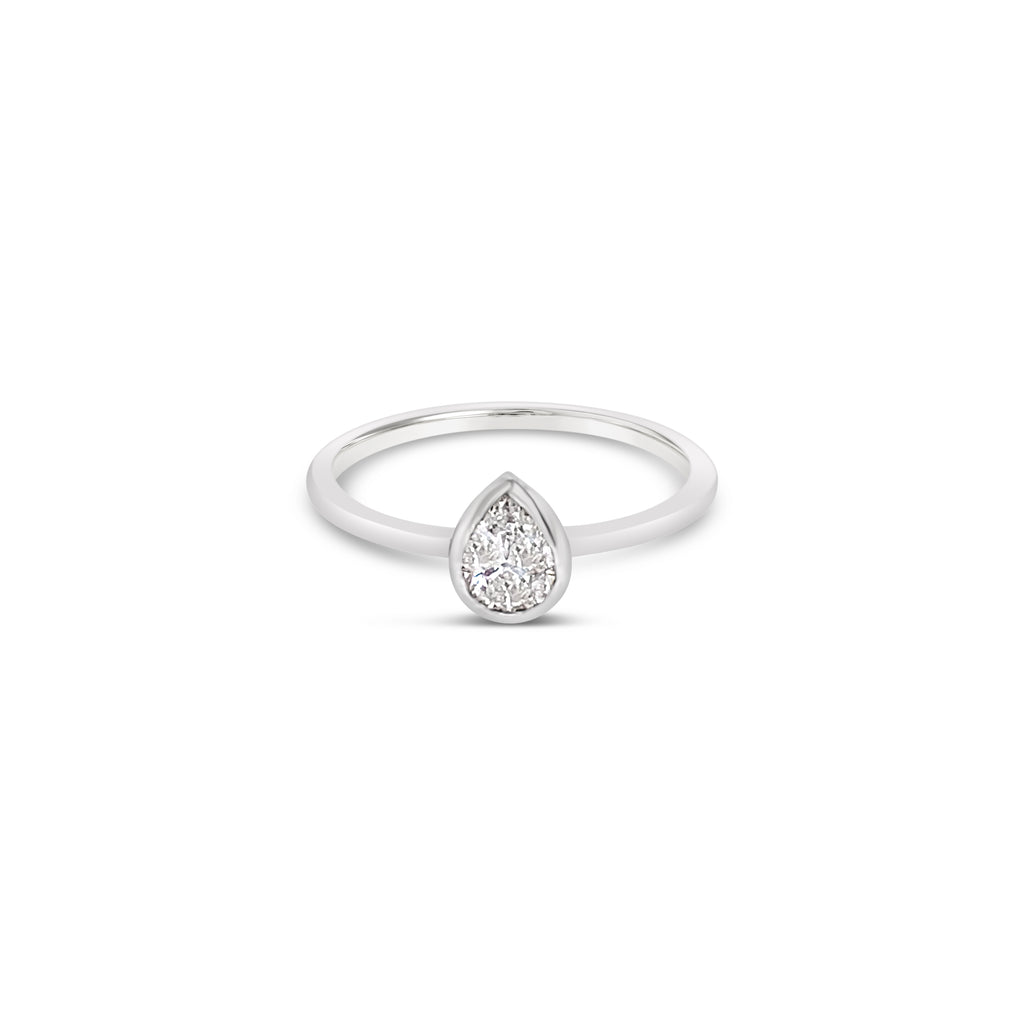 Pear Shaped Diamond Ring