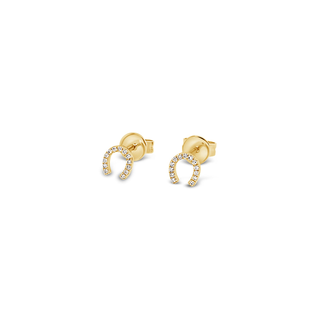 Diamond Horseshoe Studs