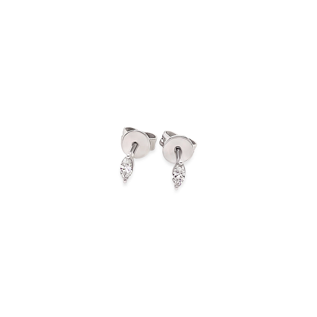 Mini Diamond Marquise Stud