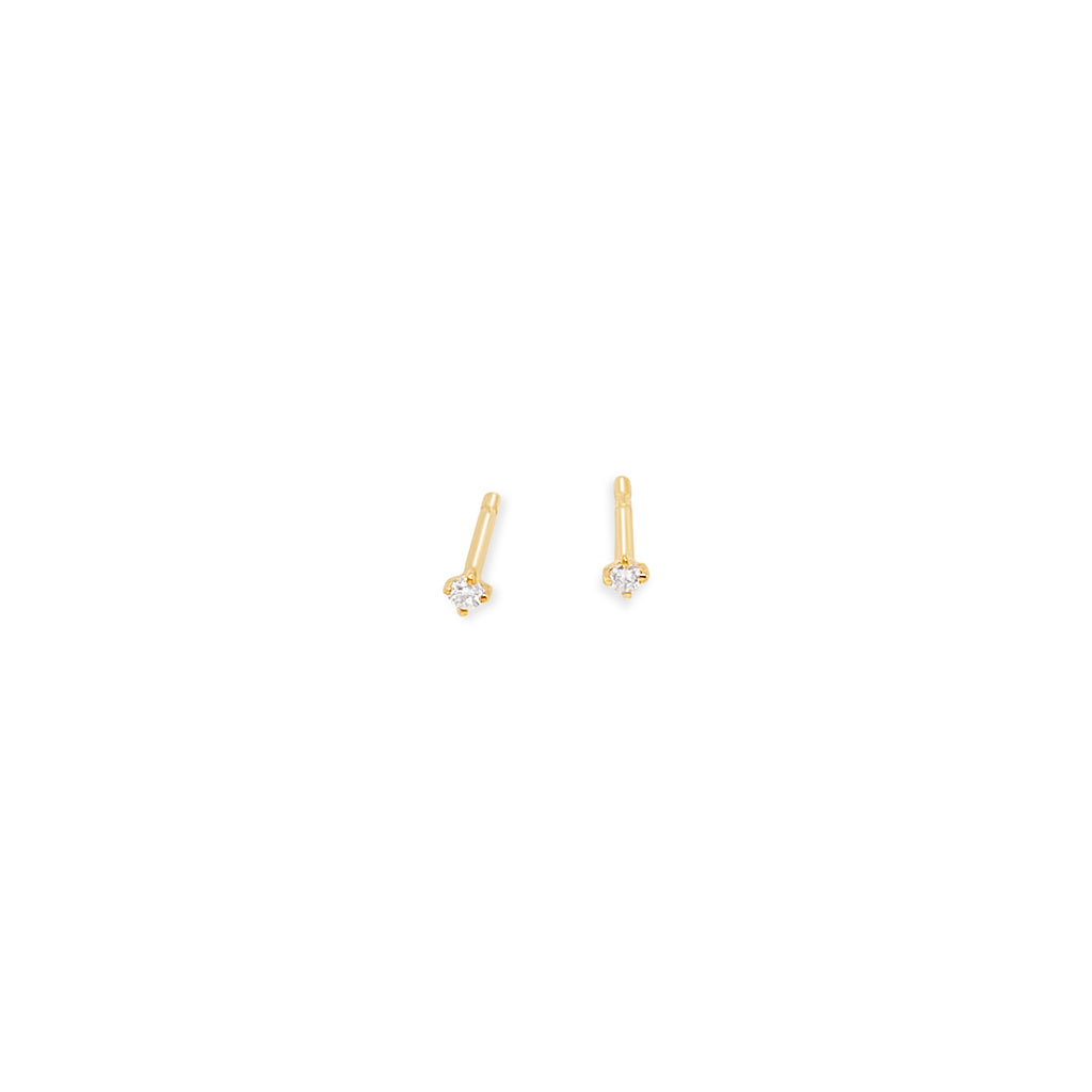 Mini Diamond Solitaire Studs