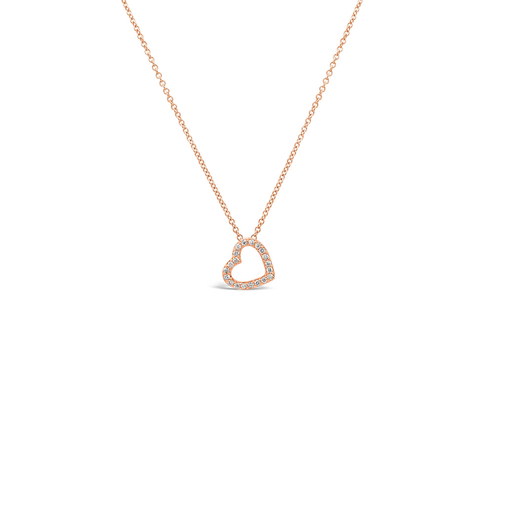 Diamond Open Heart Necklace (Small)