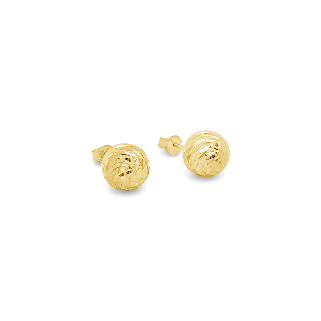 Diamond Cut Gold Studs (Large)