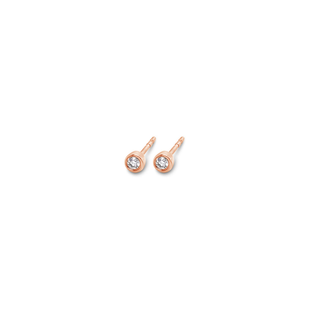 Diamond Bezel Set Studs